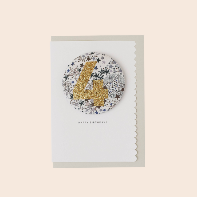 Age 4 Liberty Birthday Badge Adelajda's Wish Card