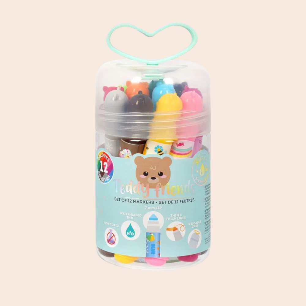 Teddy Friends Marker Pens