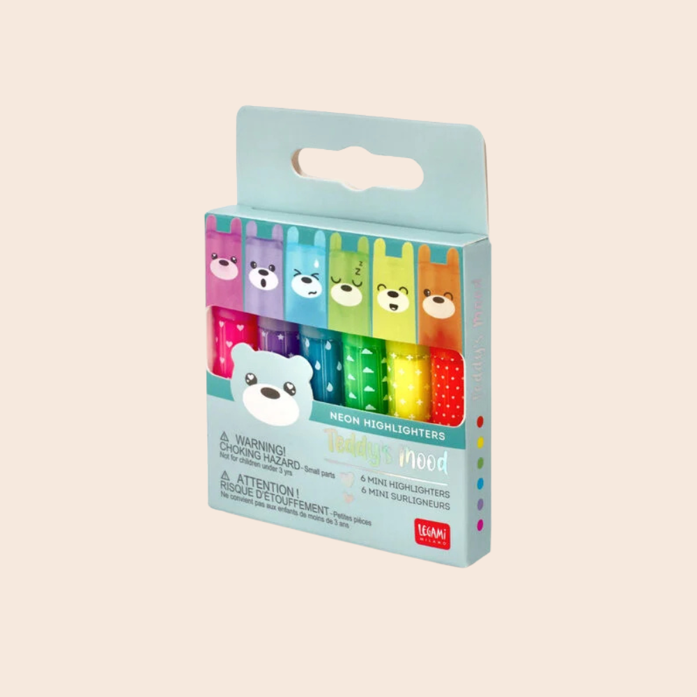 Teddy's Mood Bright Mini Highlighters