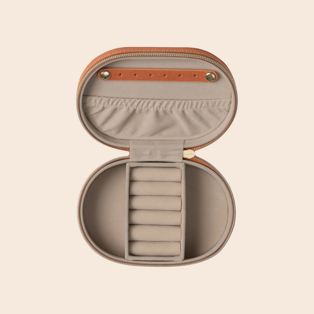 Terracotta Sun Oval Jewellery Case