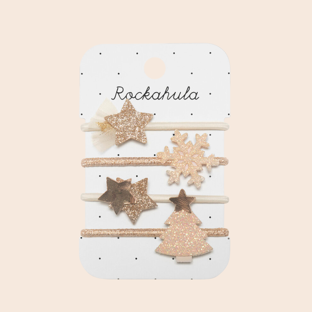 Golden Christmas Hair Ties