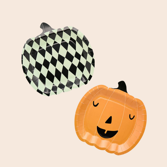 Pumpkin Shaped Paper Plates