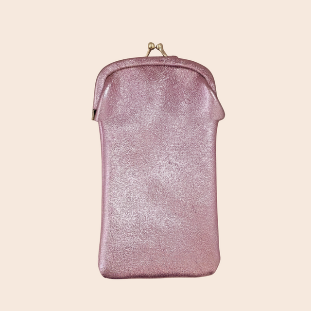 Metallic Leather Glasses Cases