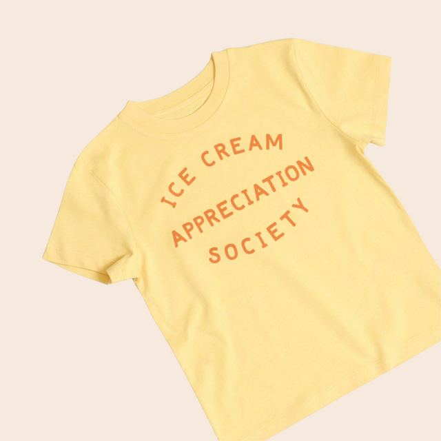 Sunshine Yellow Ice Cream Appreciation Society Kid's T-shirt