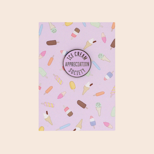 Lavender Ice Cream Appreciation Society Pin