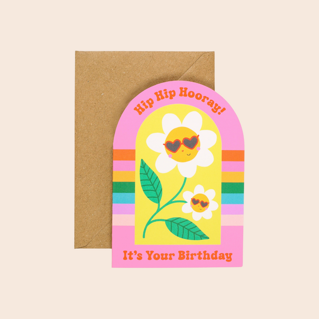 Flower Power Birthday Card