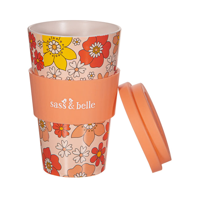 Retro Floral Travel Cup