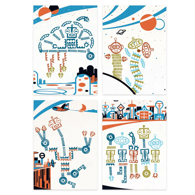 Mix & Match Stamps - Alien Robots