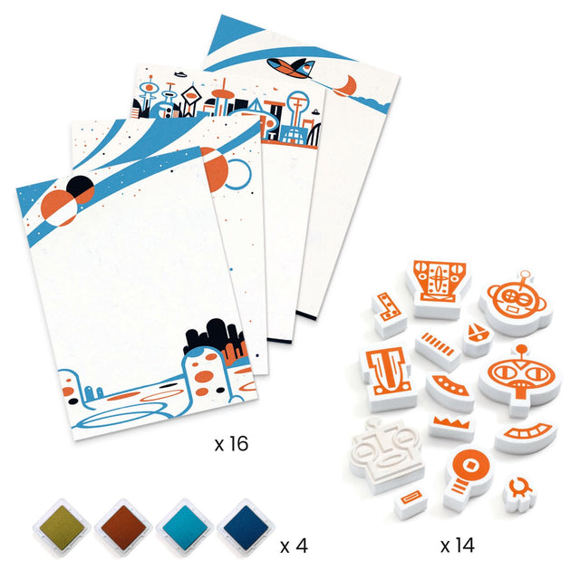 Mix & Match Stamps - Alien Robots