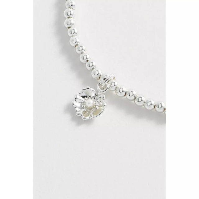 Silver Buttercup Pearl Bracelet
