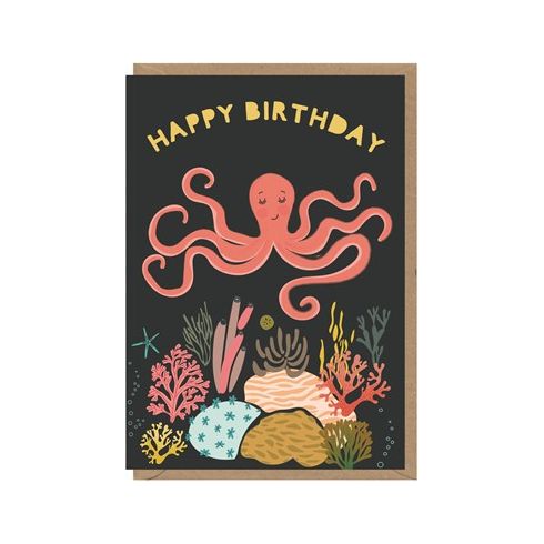 Octopus Birthday Card