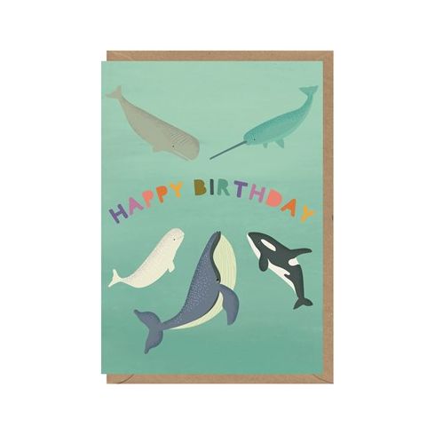 Birthday Whales Card