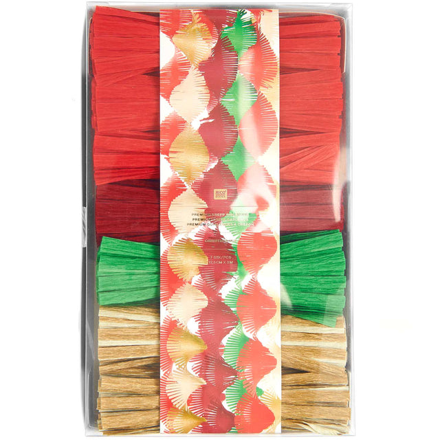 Christmas Mix Crepe Streamers
