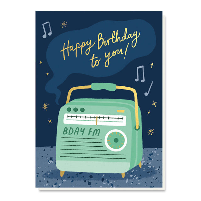 Birthday FM Radio Card