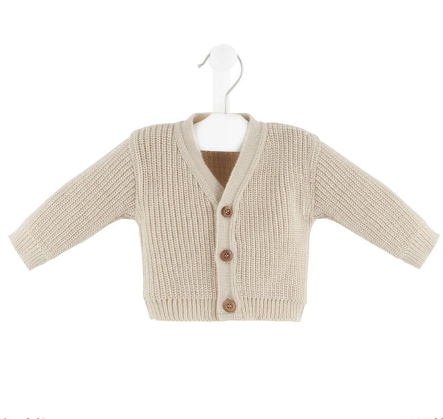 Taupe Rib Knit Cardigan