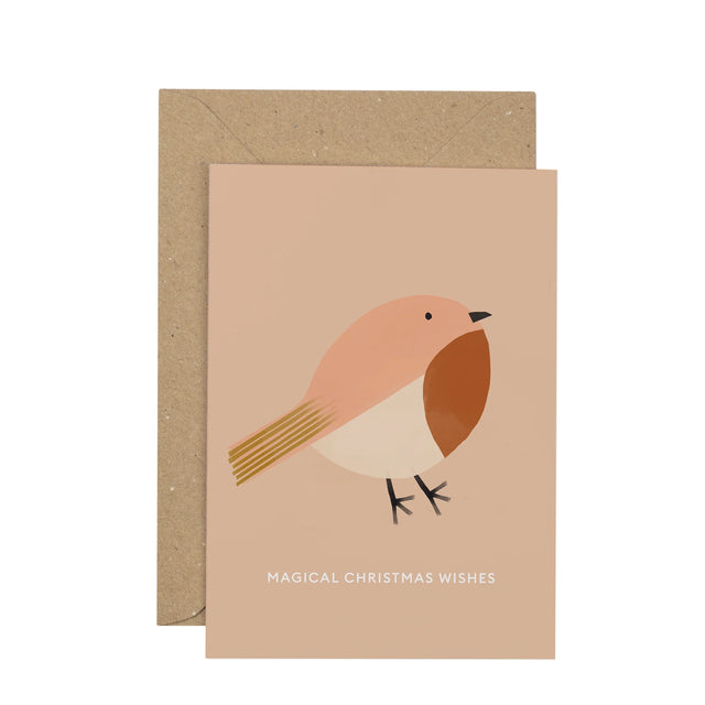 Magical Christmas Robin Card