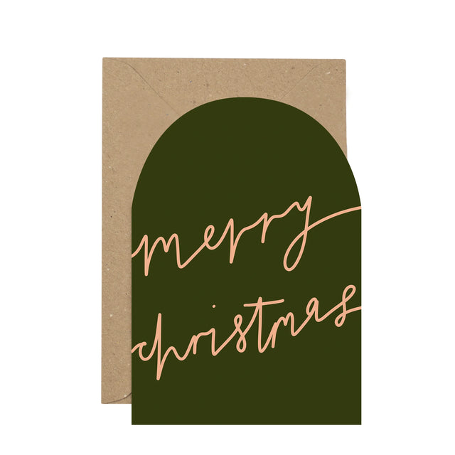 Merry Christmas Typography Card