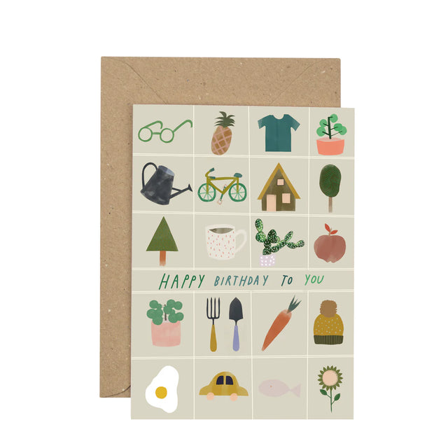 Happy Birthday Grid Card