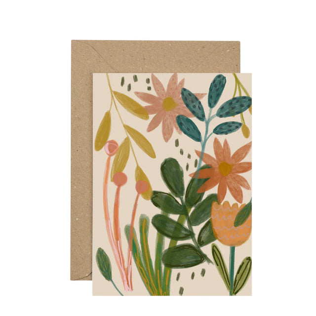 Floral Blank Card