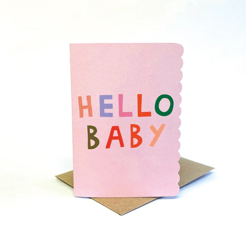 Hello Baby Scallop Card