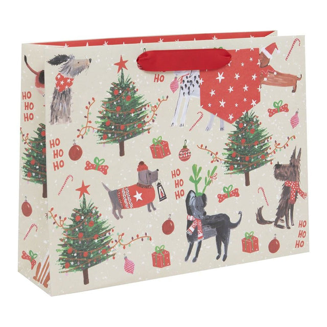 Large Festive Dogs Gift Bag