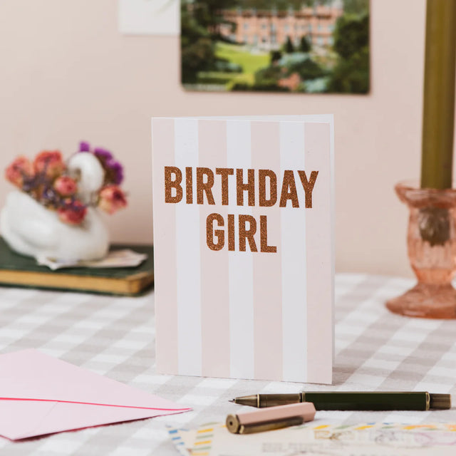 Birthday Girl Glitter Card
