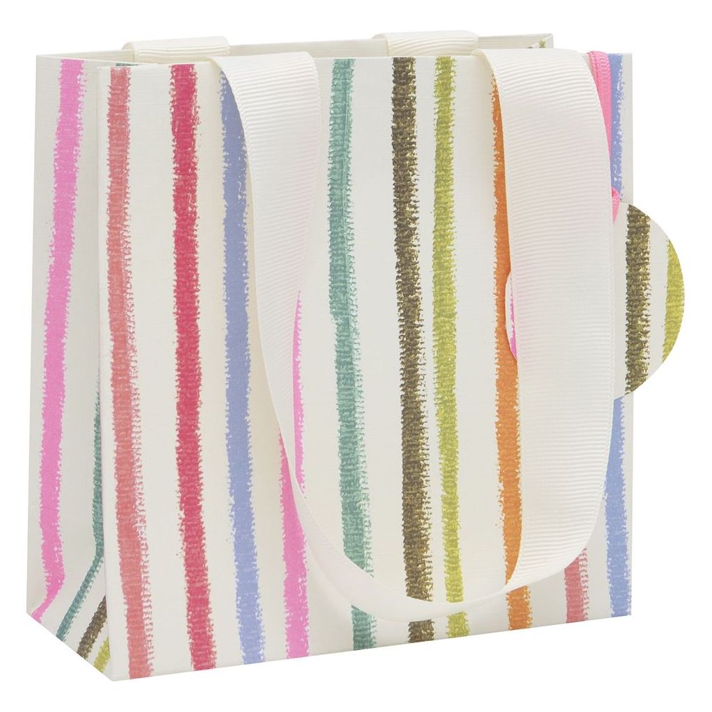 Small Pink Stripes Gift Bag