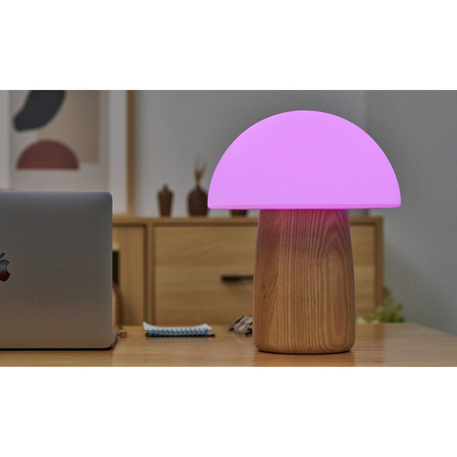 Large Alice Mushroom Light: White Ash