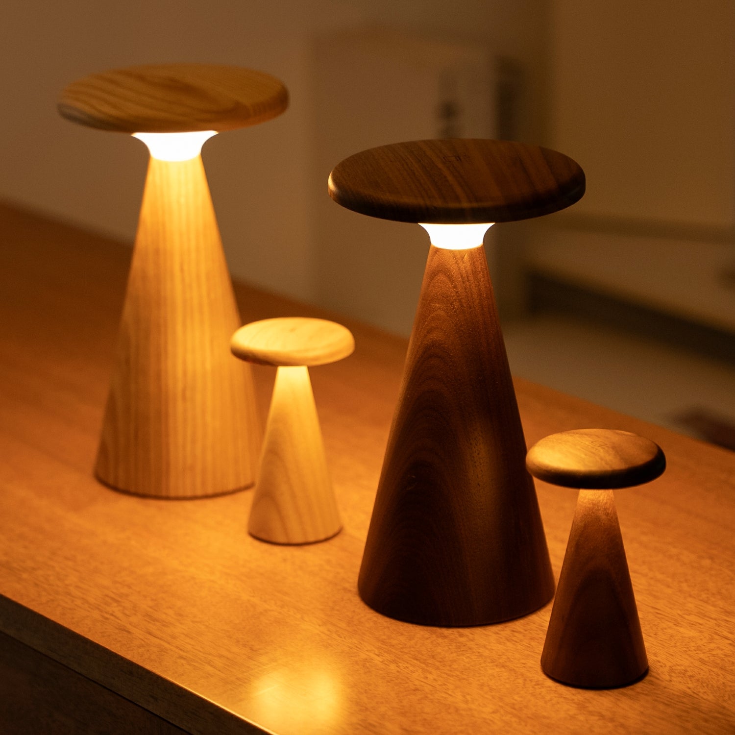 Mini Sylva Table Lamp: White Ash