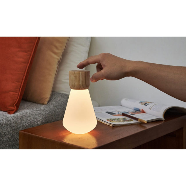 Mini Pentagon Desk Bulb White Ash