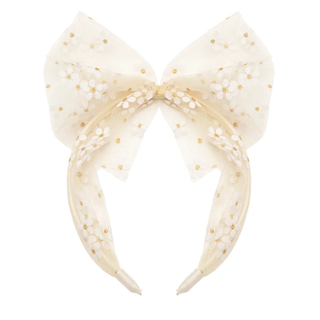 Daisy Tulle Bow Headband