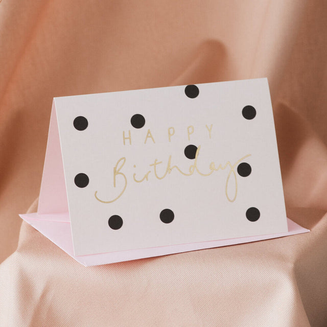 Pink Birthday Polka Dot Card