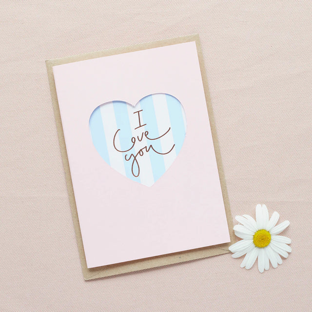 I Love You Cut Out Card