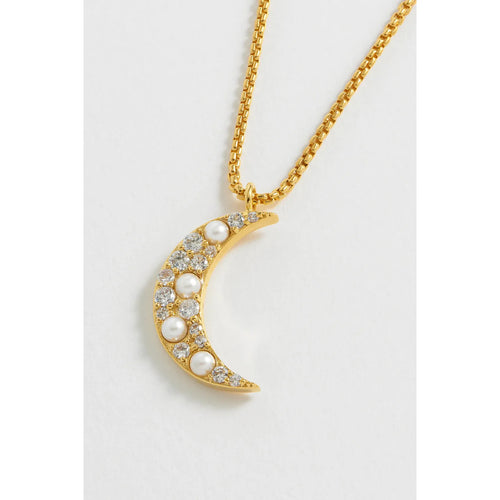 Pearl Moon Gold Plated Necklace