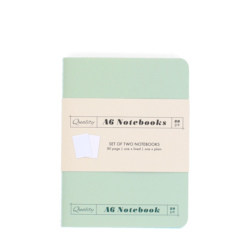 A6 Green & Aqua Notebooks