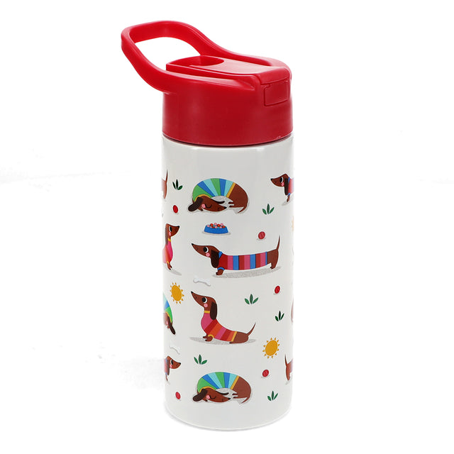 Sausage Dog Stainless Steel Push Button Bottle