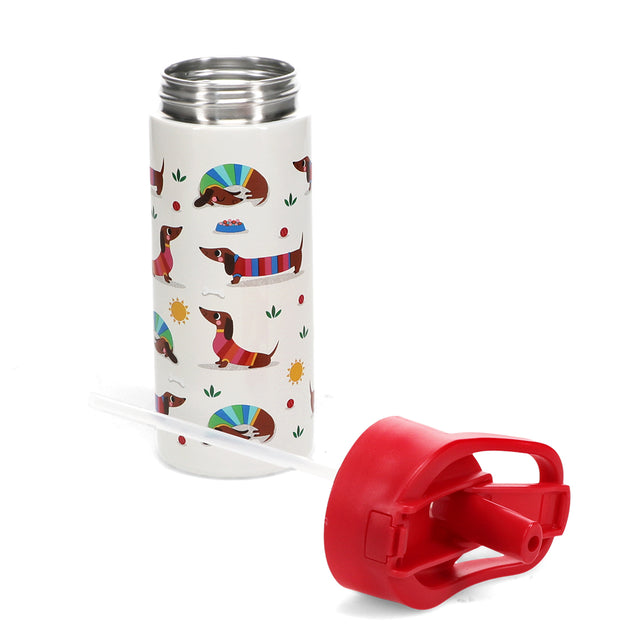Sausage Dog Stainless Steel Push Button Bottle