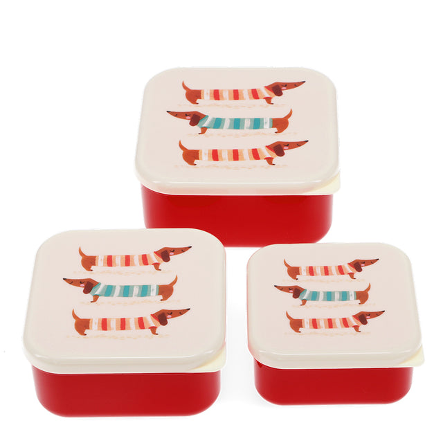 Sausage Dog Set Of 3 Snack Boxes