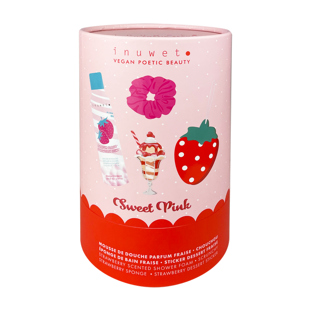 Sweet Pink Strawberry Bath Set