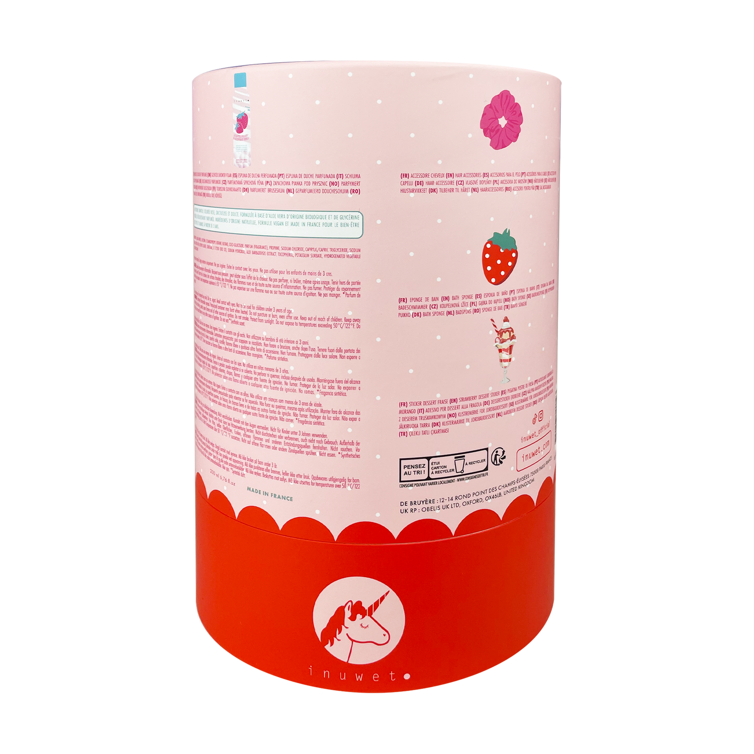 Sweet Pink Strawberry Bath Set