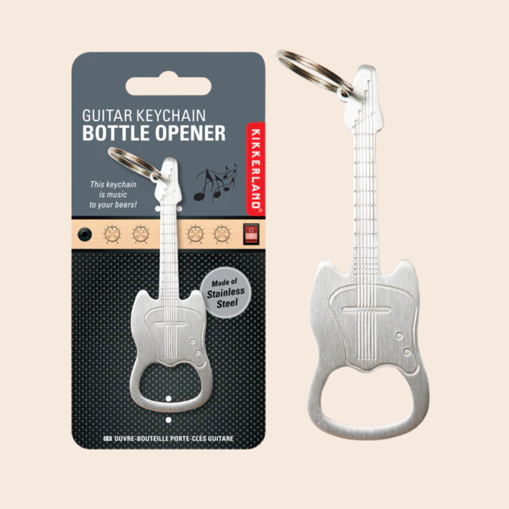 Metal Guitar Keychain Bottle Opener