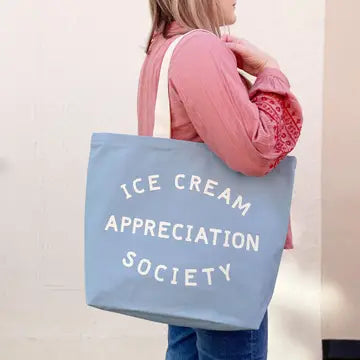Light Blue Ice Cream Tote Bag