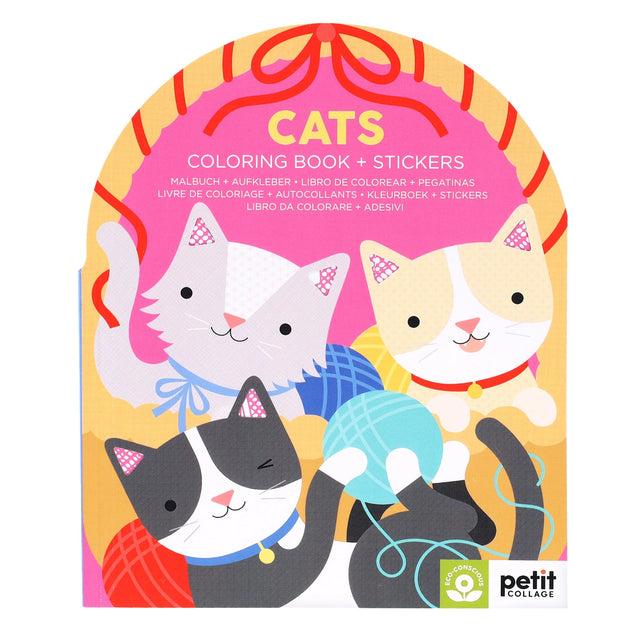 Cats Colouring Book + Stickers