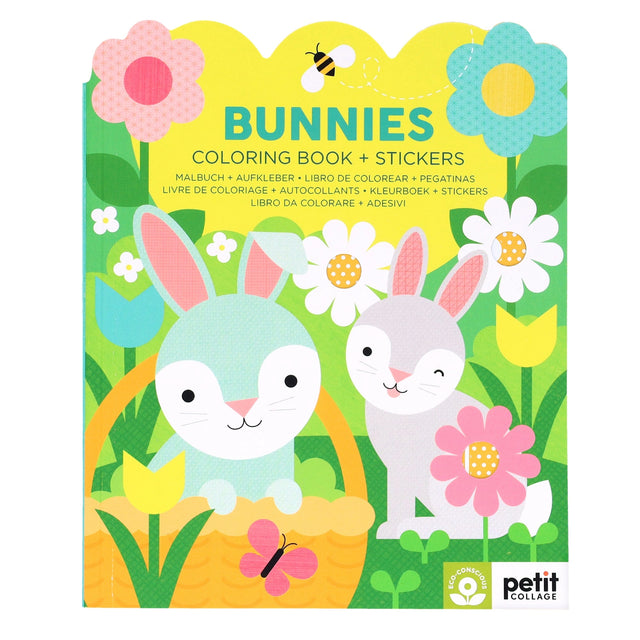 Bunnies Colouring Book + Stickers