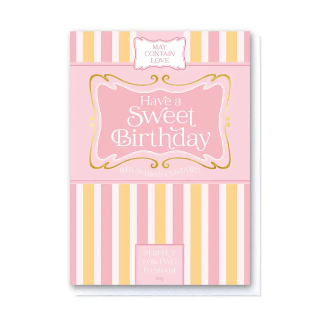 Hello Sweetie Rhubarb & Custard Card