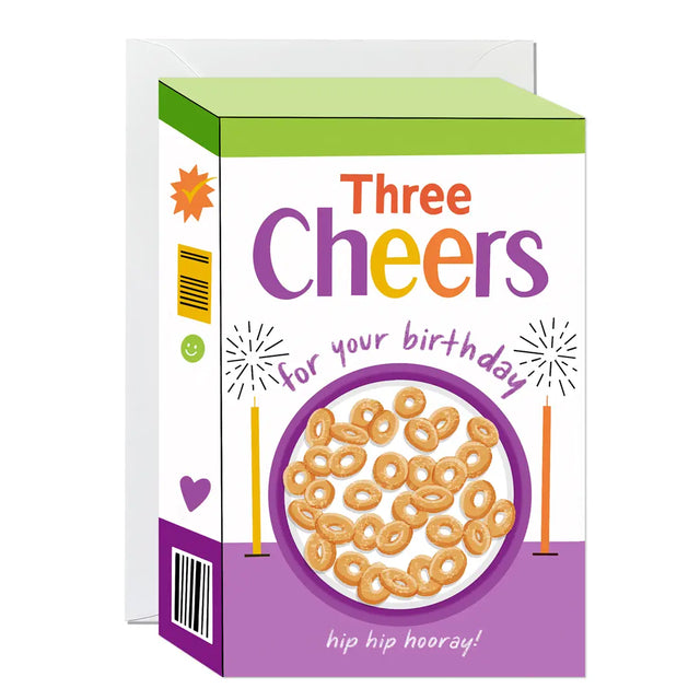 Three Cheers Birthday Cereal Card