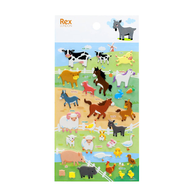 3D Puffy Farm Stickers