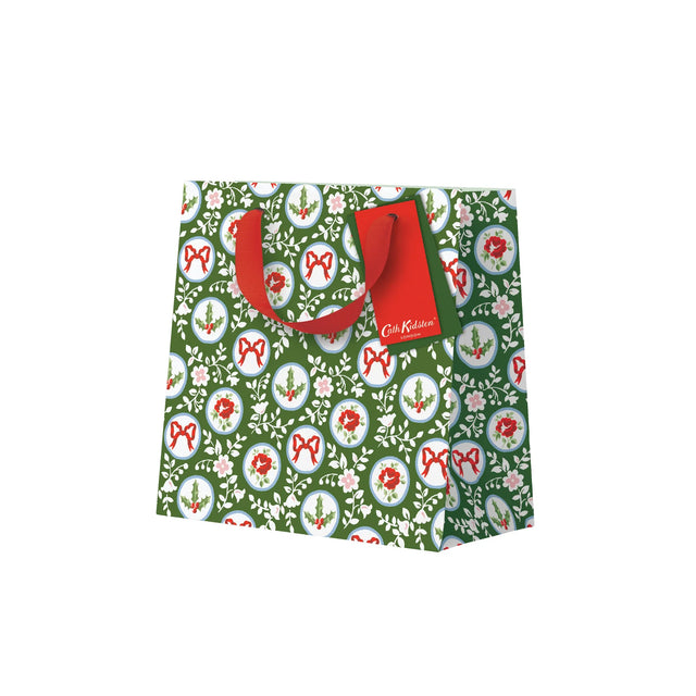 Small Holly & Roses Gift Bag