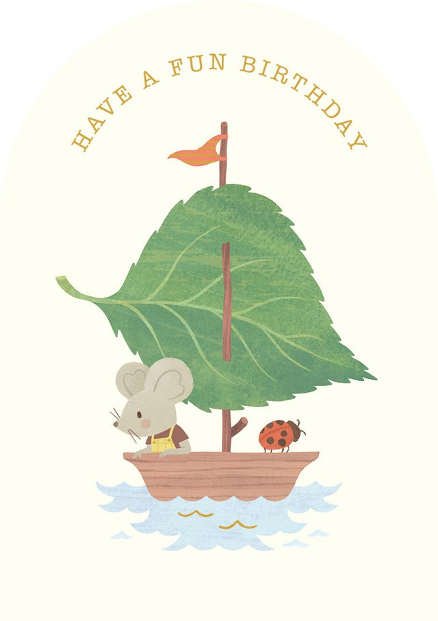Little Mouse Boat Card