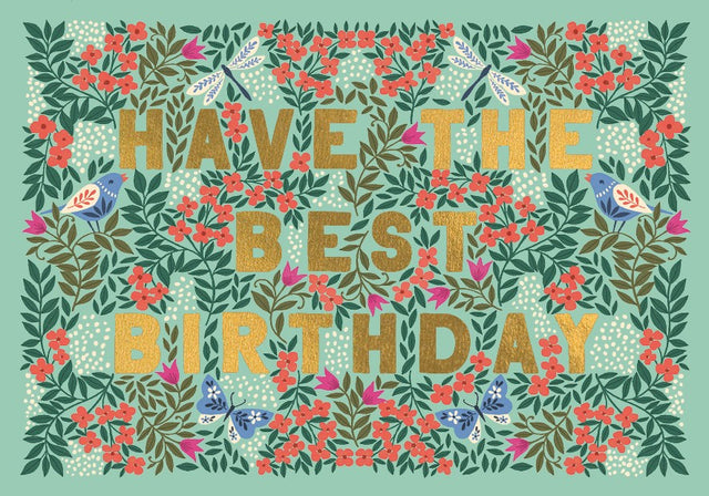 Floral Best Birthday Card